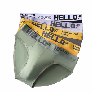 1pcs Men's Sexy Briefs Student Fashion Underwear Men's Panties Breathable Elastic Large Size Male Underpants