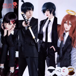 SBluuCosplay's Aki Hayakawa as Higashiyama Kobeni/Cobeni Denji: Angel & Devil in a Black Suit Uniform for Halloween