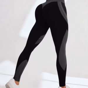 Women's Seamless Yoga Leggings Color Block High Waisted Soft&Stretchy Breathable Scrunch Butt Lifting Gym Sports Workout Pants