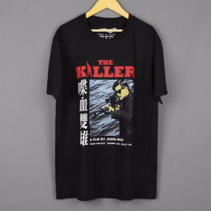 The Killer T-Shirt Bloodshed of Two Heroes John Woo Yun Fat Chow HK Movie A Better Tomorrow Bullet in the Head Men's Shirt