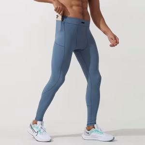 Mens Compression Pants Dry Fit Running Tights Men Gym Leggings with Phone Pocket Training Sport Pants Fitness Sport Leggings Men