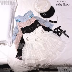 Custom Kawaii Dress for Gothic Girls: Sexy & Cute Lacy Skirt by Jirai-Kei | Ideal for Halloween, Christmas, and Evening Events