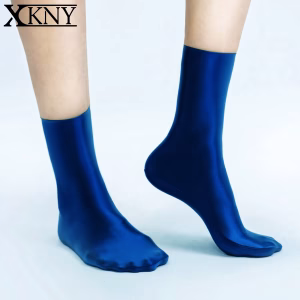 XClocKNYoung satin glossy socks solid high oil silk elastic socks satin glossy casual socks