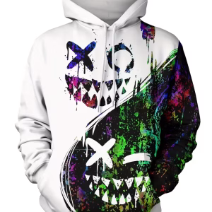 Men's Creative Smiling Face Pattern Printed Hoodie Fashionable Men's Trendy Hoodie Casual Design Hoodie With Pocket Streetwear