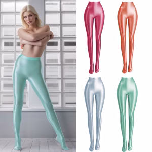 AMORESY Women Sexy Glossy Spandex Elastic Slim Transparent Ultra Light Butt Lift Full Toes Tights Yoga Pilates Fitness Leggings