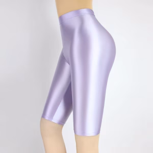 XCKNY Glossiness Series shorts smooth opaque pantyhose bright tights sexy silk  slim high waisted sport swim glossy pants MJINM